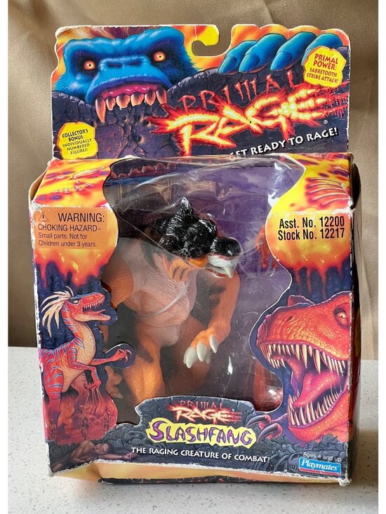 Playmates Other - Playmates Primal Rage Slashfang Action Figure Sabretooth Strike Attack 1997 NRFB
